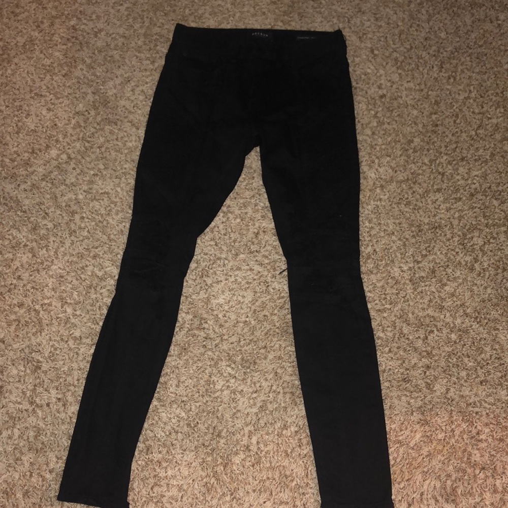 PACSUN STACKED/RIPPED JEANS